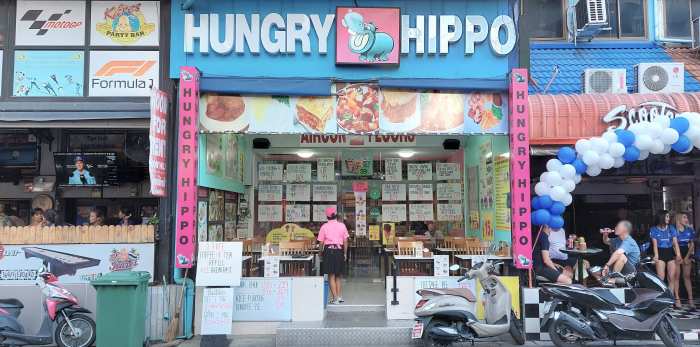 Hungry Hippo，Soi Buakhao 上的廉价餐厅